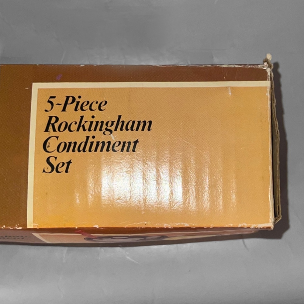 5Pc Rockingham Condiment Set - Picture 12 of 12